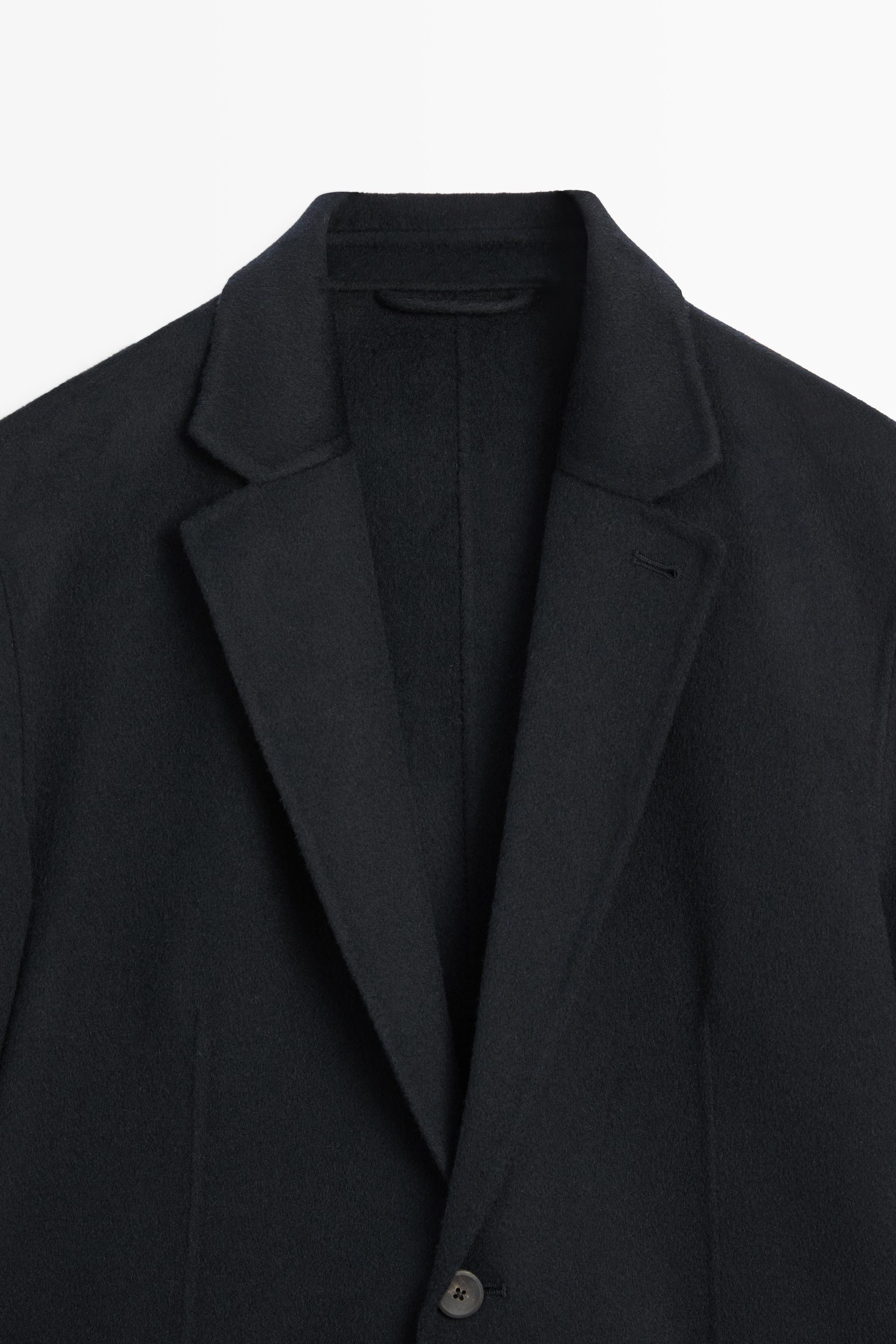 Double-faced wool blend blazer